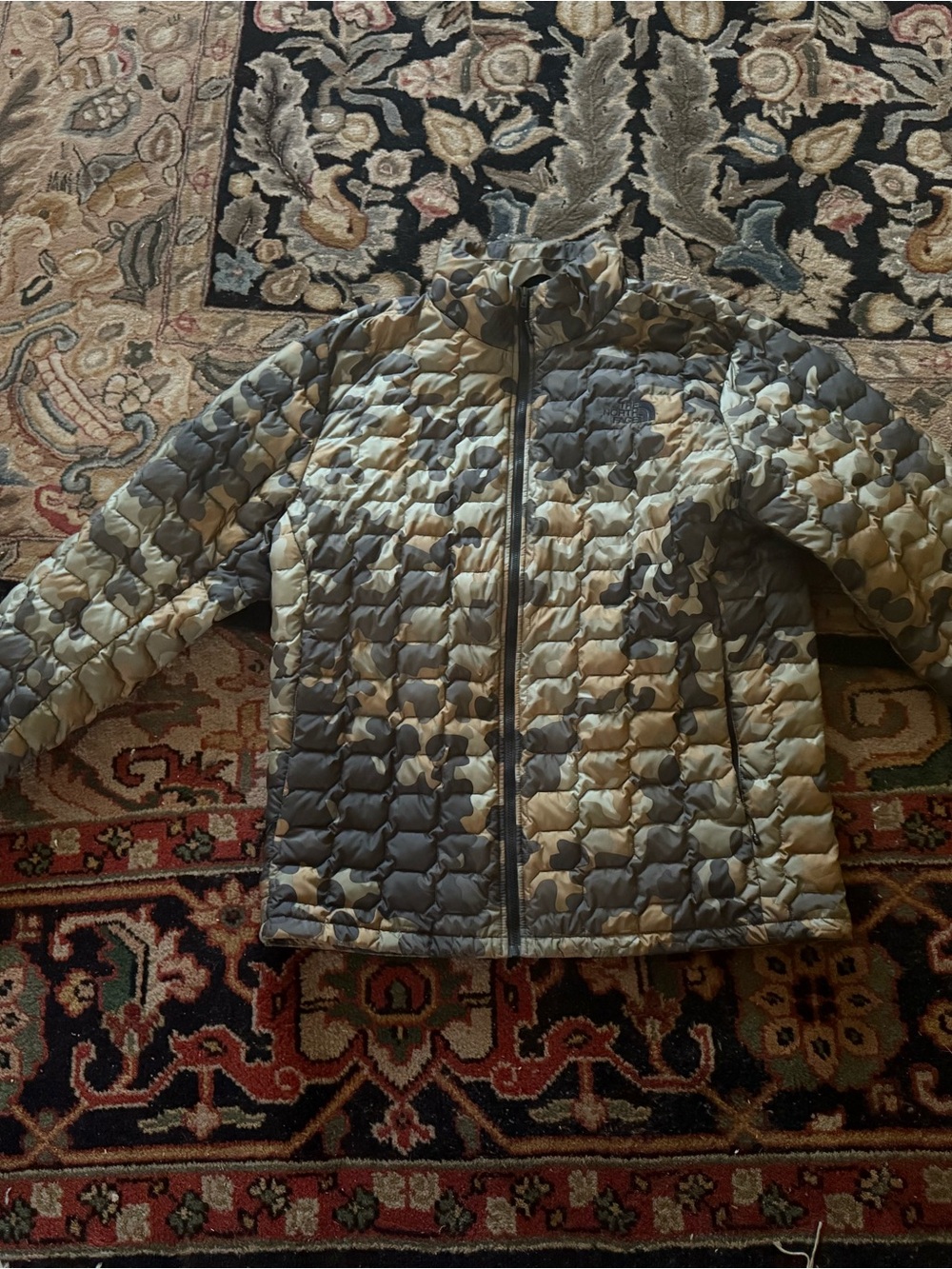 The North Face Kids Camouflage Puffy Jacket - Gray, Tan